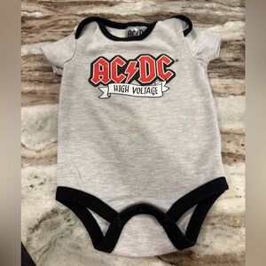 AC/DC High Voltage Black and Gray Bodysuit